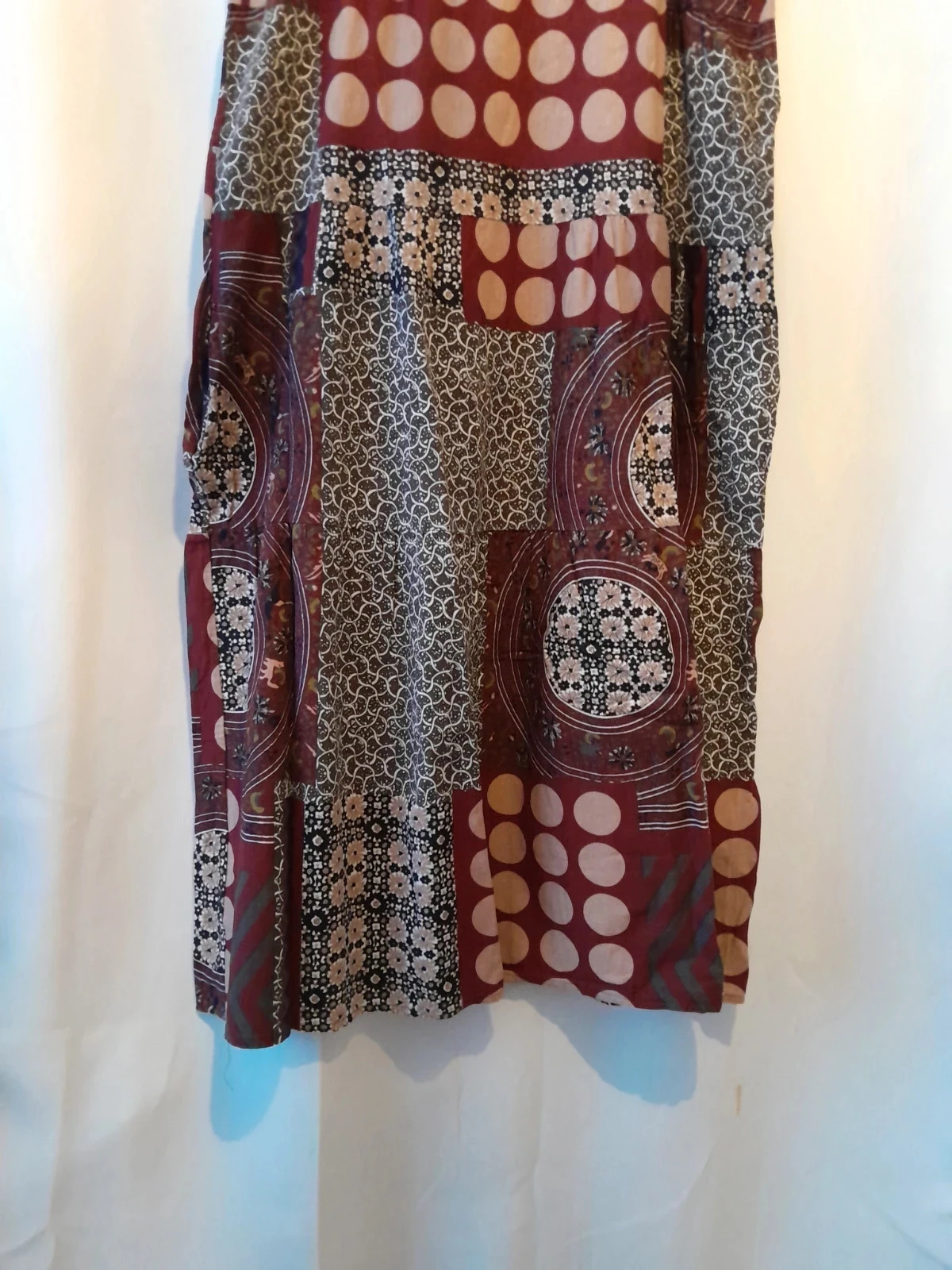 Vestido bohemio, estilo Patchwork, talla 4XL – photo 2